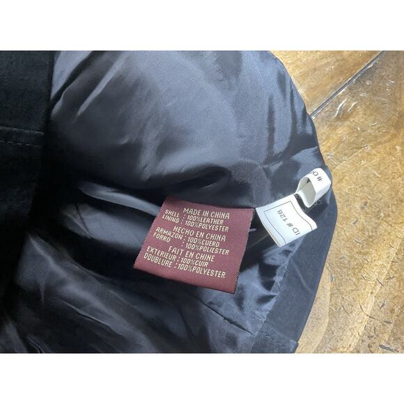 G-III Vtg Suede Jacket Women Medium Black 100% Leather Coat Quilted Belt Y2K 90s - Picture 8 of 11